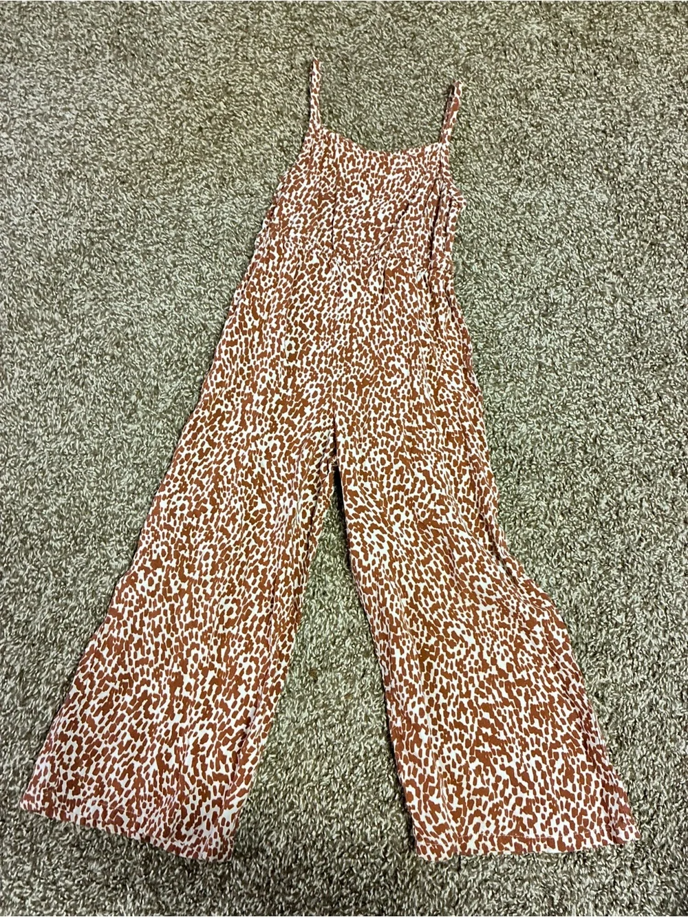 Old Navy Girls' Rust and White Animal-Print Romper